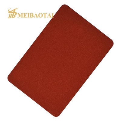 Harga bagus 1219mm Lebar PVD Warna Dilapisi Sandblasting Dekoratif Lembar Baja Resipi Untuk Dinding Dapur on line