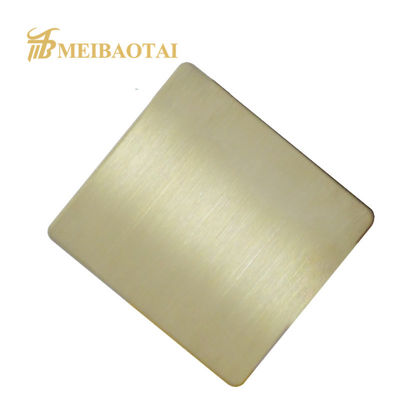 Panel PVD Lapisan Kelas 430 Hairline Stainless Steel dengan 8c PVC Film untuk Aplikasi Arsitektur