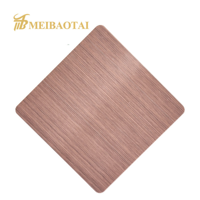Lembaran Stainless Steel Antifingerprint Garis Rambut Selesai Dilapisi PVD