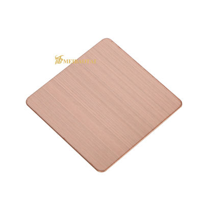 PVD dilapisi 430 Grade Hairline Stainless Steel Sheet Panel 1219x2438mm Dengan 8c PVC Film