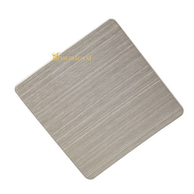 Harga bagus Lembaran Baja Tahan Karat Abu-abu Garis Rambut Ketebalan 0.55mm dengan Material POSCO untuk Aplikasi Dapur on line