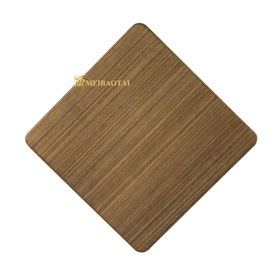 8c PVC Hairline Stainless Steel Lembaran Dinding Perlindungan Bahan LISCO