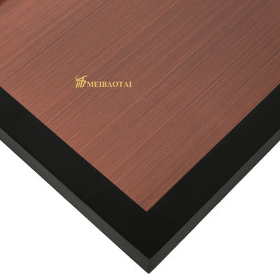 Bronze Hairline Stainless Steel Sheet dengan 7c PVC Film dan Standar JIS untuk Panel Dinding Dekoratif