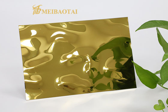 Harga bagus 201 Stainless Steel Water Ripple Decorative Sheet 0.65mm Ketebalan 1219x2438mm untuk dinding dan langit-langit on line