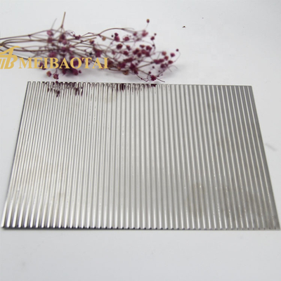 Cermin Perak Timbul Panel Stainless Steel Empat Kaki Hiasi Dinding