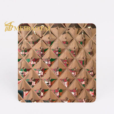 Harga yang bagus Plat Berlian Stainless Steel SS201, Lembaran Baja Timbul 10ft Tebal 0,75mm on line