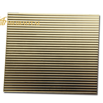 Lembaran Stainless Steel Emas 0,7 Mm Bahan JISCO Bahan 200HV