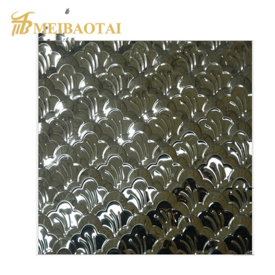 Pola Populer Lembaran Stainless Steel Emas Hitam Dipoles Timbul