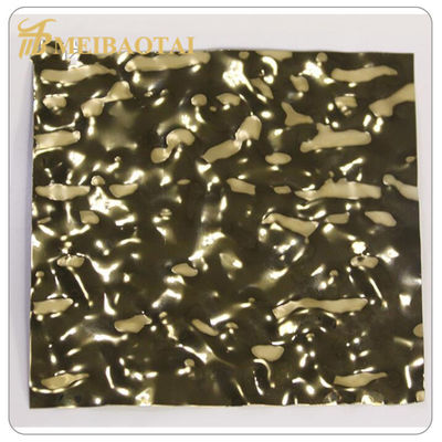 Harga bagus Lembaran Baja Tahan Karat Bertekstur Cermin Emas Ketebalan 0.85mm Panjang 3048mm Pelat Logam Dekoratif on line