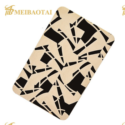 Harga yang bagus Pola Etsa Lembaran Baja Tahan Karat 1.0mm Tebal Plat Pelapis Warna on line