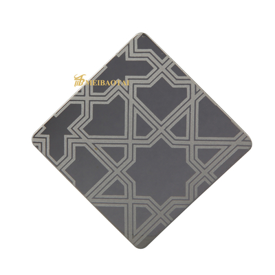 Pvd Color Coating Mirror Terukir Lembar Stainless Steel Ketebalan 1.0mm