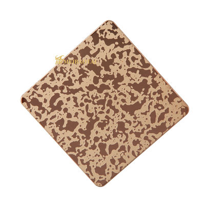 Harga bagus Cermin Terukir Lembar Stainless Steel Dekoratif 4 * 8FT Lapisan Warna Pvd on line