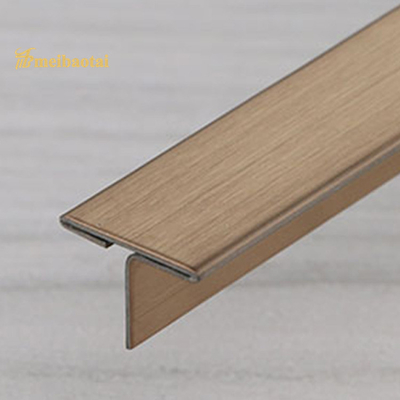 PVD Bronze Coated Stainless Steel Edging Strip Untuk Ubin T20 X 3048mm