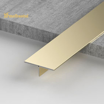 304 Dekoratif T Slot Stainless Steel Tile Trim Color Hairline Finish