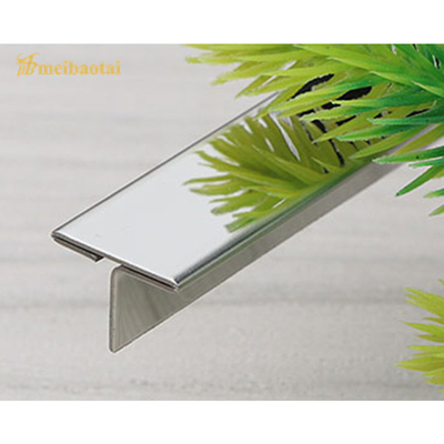 T Slot Dekoratif Stainless Steel Tile Trim 304 PVD Color Mirror Finish