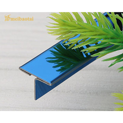 Bending 304 Stainless Steel Tile Edge Trim T8 X 3048mm Untuk Sudut