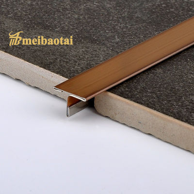 Antique Tembaga 10mm Stainless Steel Tile Trim dengan Hairline Finish untuk perlindungan sudut