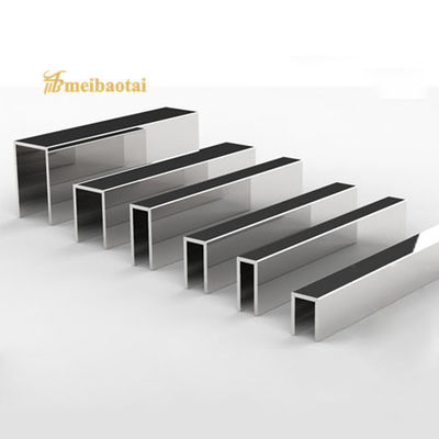 Harga bagus 304 stainless steel U6 tile trim dan tepi strip untuk perlindungan dinding on line