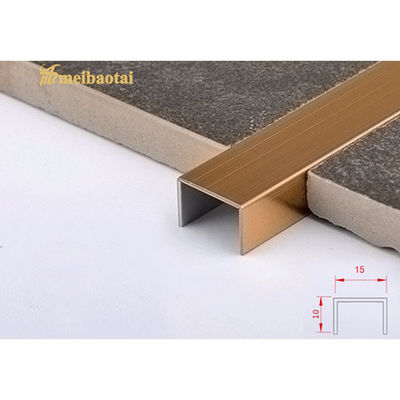 ASTM Standar 12mm Stainless Steel Tile Trim dengan ketebalan 0,65mm untuk perlindungan tepi lantai