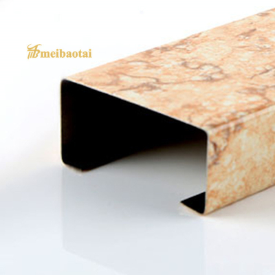0.55mm Tebal Transfer Cetak Ubin Stainless Steel Trim Pola Kayu Untuk Dekoratif