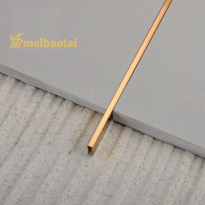 Harga yang bagus PVD Rose 6mm Stainless Steel Tile Trim Standar JIS Untuk Hiasan Dinding on line