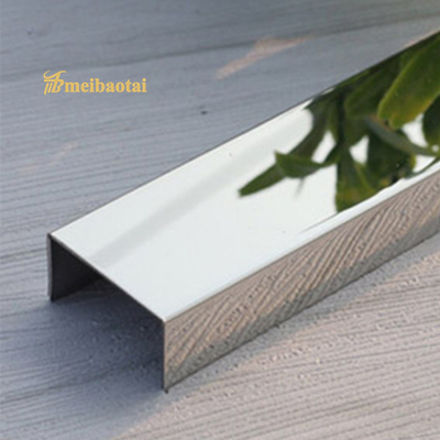 U10 Tile Trim Disikat Stainless Steel 2438mm Panjang Multiusage PVD Coated