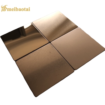 Rose Gold Mirror Hairline Cold Rolled Plat Stainless Steel Lembaran Baja Ss Berkelanjutan