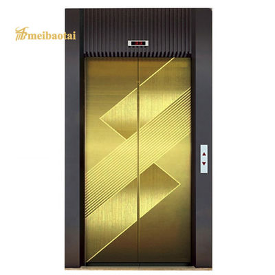 Lembaran Baja Tahan Karat Finishing Garis Rambut Berlapis Emas PVD 1219x2438mm untuk Lift