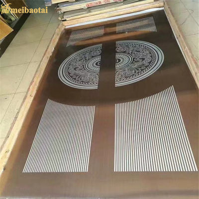 Harga bagus Pelat Baja Tahan Karat 304 Tebal 0.95mm dengan Desain Etsa untuk Lift Ukuran 1219x2438mm on line