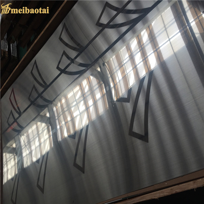 304 Etched Elevator Dekorasi Lembaran Stainless Steel Ukuran 4X8 4X10 Kaki