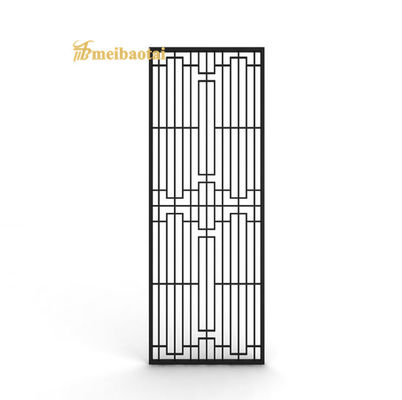 Harga bagus PVD Black Coated Hairline Desain Stainless Steel Room Divider dengan ukuran yang disesuaikan untuk rumah dan hotel on line