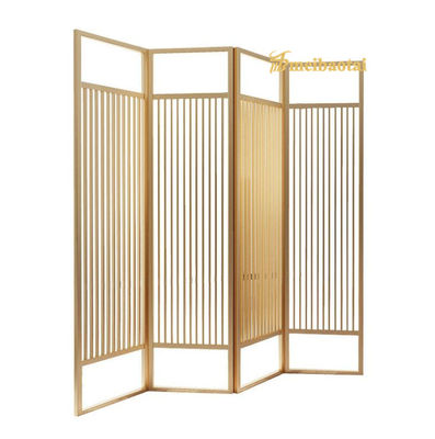 Harga bagus 201 Stainless Steel Room Divider Perawatan Kuningan PVD Untuk Ruang Tamu on line