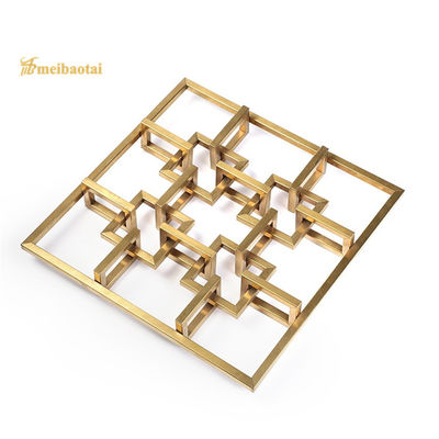 Hairline Finish PVD Emas Warna dilapisi Pembagi Ruang Baja Ringan dengan ukuran yang disesuaikan