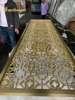 Harga bagus Pembagi Ruang Rangka Baja SS201 Emas EN Lapisan PVD Standar on line