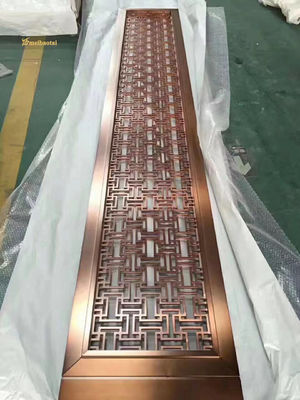 Harga bagus 8mm Ketebalan Aluminium Room Divider dengan Lapisan Warna Emas dan Ukuran Disesuaikan on line