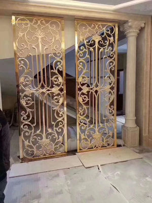 Harga bagus 201 304 Baja tahan karat Ruang bentuk kotak pemisah Dekorasi hotel on line