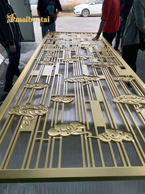 Harga bagus Banyak Gaya Rose Gold Bronze Gold Color Stainless Steel Room Divider Dekorasi Hotel, rumah on line