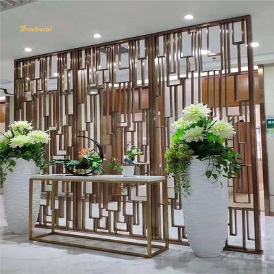 Harga bagus Ss304 Stainless Steel Art Deco Room Divider Di Ruangan Hall on line