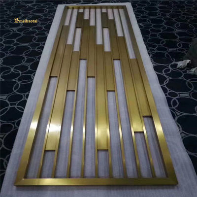 Harga bagus Panel Privasi Baja Tahan Karat Potong Laser Tebal 30mm Warna Emas PVD Dekoratif on line