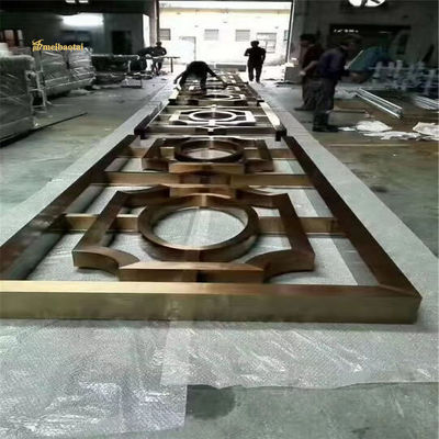 Harga bagus 201 304 Pembagian Ruang Baja Berkualitas Dekorasi Hotel Ukuran Disesuaikan on line