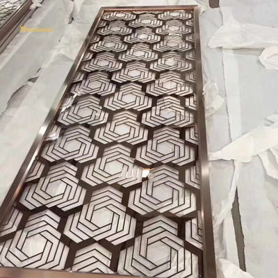 Harga yang bagus Hairline Stainless Steel Room Divider 0.3mm Ketebalan on line