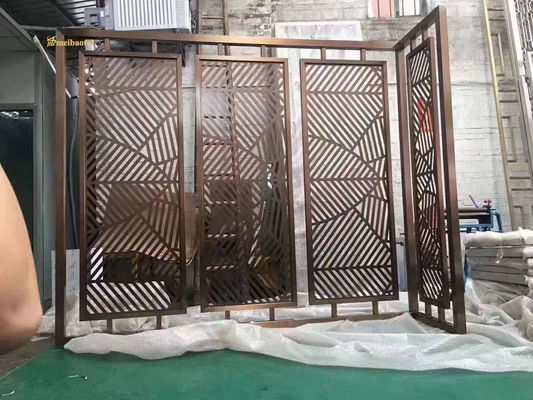 Harga bagus Partisi Aluminium PVD Coating Bronze Anti-sidik Jari CNC Cutting dengan Ukuran Kustom on line