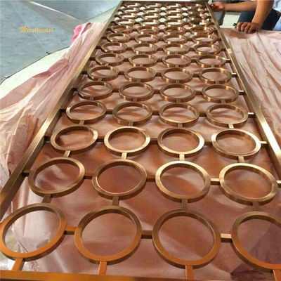 Harga bagus Pembatas Ruangan dan Layar Logam Dekoratif Stainless Steel Warna Mawar Garis Rambut HRB100 3048mm on line