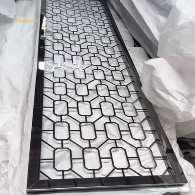 Harga bagus Aluminium CNC Pemotongan Panel pemisah ruangan berukuran khusus berlapis warna hitam on line