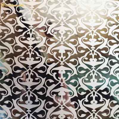 Cermin mengukir 304 Grade stainless steel sheet 0.55mm ketebalan Piring dekoratif