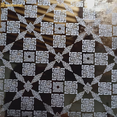 Cermin Tergores Stainless Steel Lembaran Dinding Dekorasi Tebal 0.3mm-1.5mm