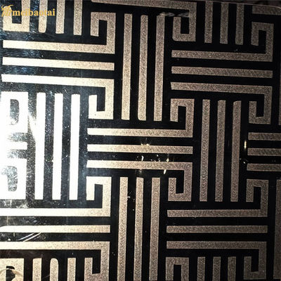 Lembaran Baja Tahan Karat Etsa Grade 201 dengan Finishing Cermin Perak 1219x3048mm untuk Dekorasi Kabin Lift