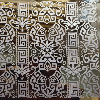 Harga bagus Lembaran Baja Tahan Karat 304 Grade Mirror Etched 1219x2438mm untuk Dekorasi Lift on line