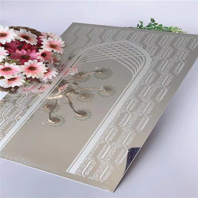 Harga bagus Lembaran Baja Tahan Karat Ukiran Cermin Grade 304 1219x2438mm untuk Pelat Dekorasi Lift on line