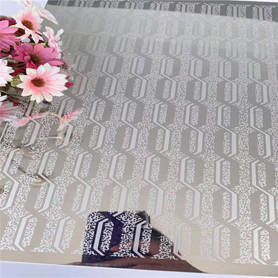 Harga bagus Lembaran Baja Tahan Karat 304 Ukiran Cermin Perak 8K dengan Ketebalan 0,95 MM untuk Aplikasi Langit-langit dan Dinding on line